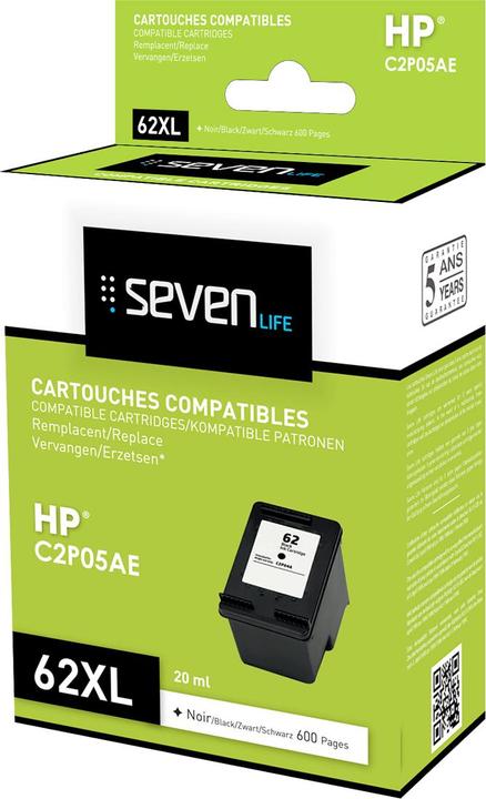 Actual product image Kaps Cartouche Hp Jet Encre Rema Hp62 Xl Seven Life (FC)