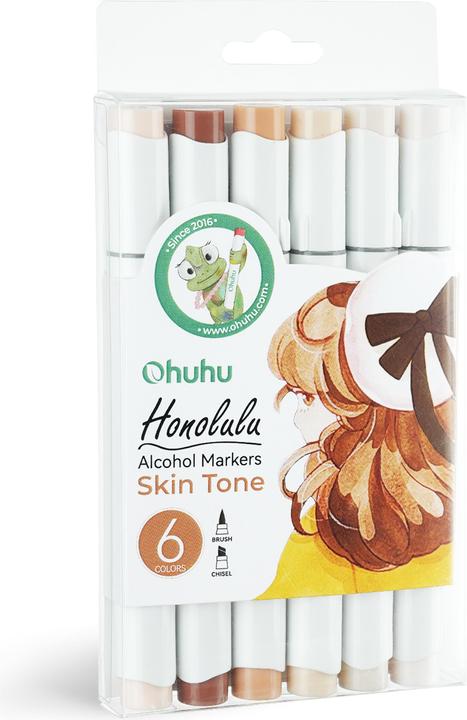 Image du produit Ohuhu Marqueurs d'art Honolulu (Couleurs de peau, 6 x)