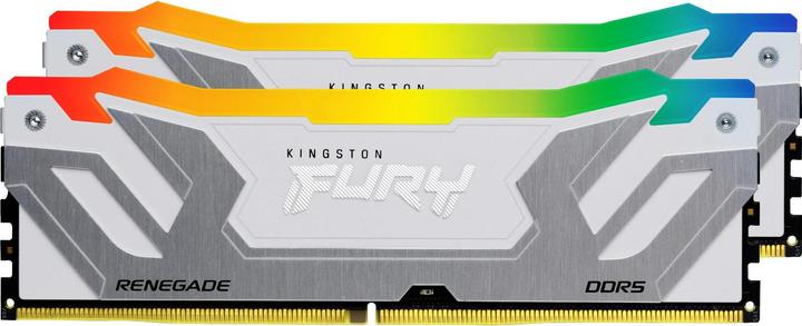Actual product image Kingston 48GB 8800MT/s DDR5 CL42 CUDIMM Kit of 2 FURY Renegade RGB White (2 x 24GB, 8800 MHz, DDR5 RAM, CU-DIMM)