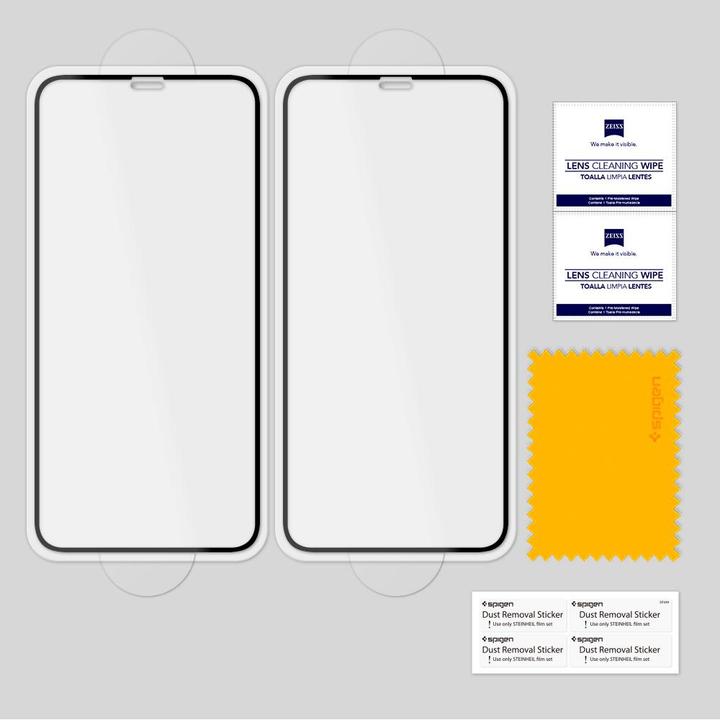 Image du produit Spigen Verre Tempéré Fc 2-Pack Iphone 11 Pro Noir (2 pièce(s), Apple iPhone 11 Pro, Apple iPhone X, Apple iPhone XS)