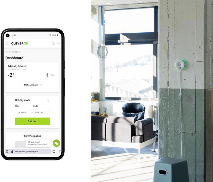 Actual product image Cleveron CLEVER Sense CO2 meter with WLAN and app