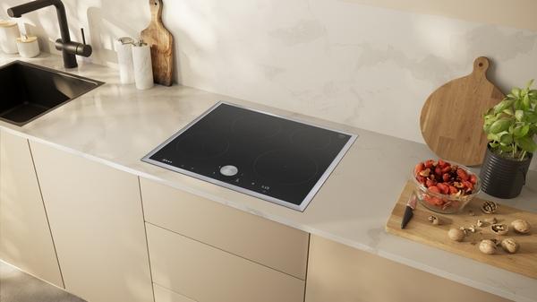 Produktbild Neff N 90, Induktionskochfeld, 60 cm, Schwarz, Mit Rahmen aufliegend, T56STF1L0