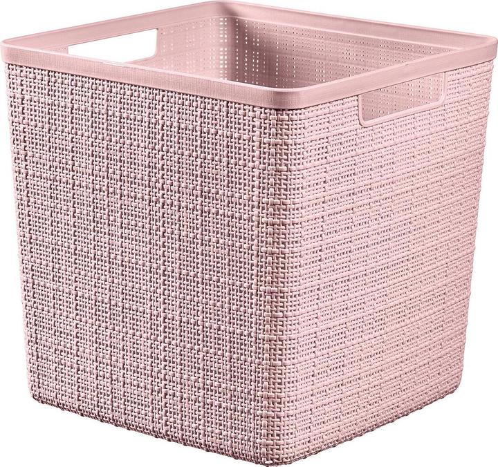 Produktbild Curver Jute Würfel Aufbewahrungskorb 17L Rose Dawn (4 x, 27 x 27 x 28 cm)