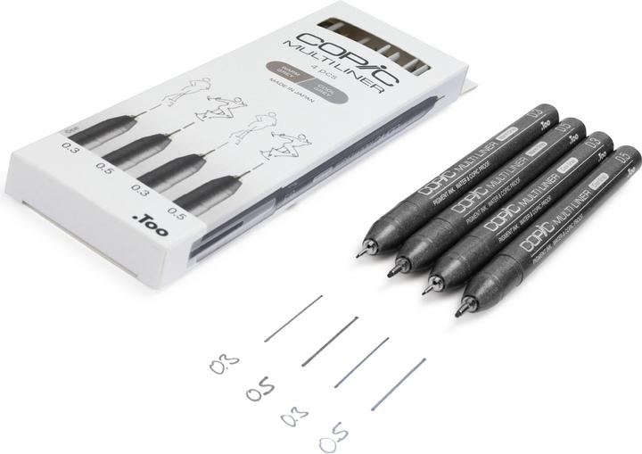 Image du produit Copic Multiliner (Gris chaud, Gris froid, 4 x)