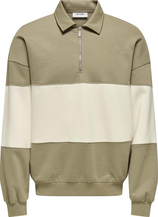 Actual product image Only & Sons Onsbyron Vtg Ls Zip Polo (L)
