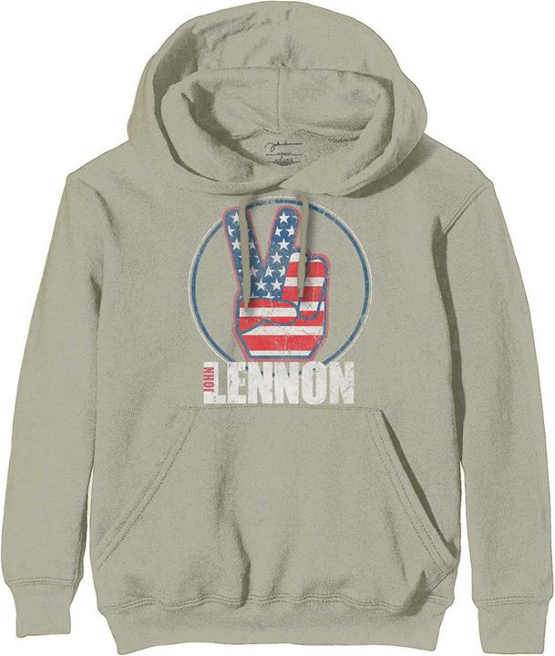Produktbild John Lennon Peace Fingers US Flag (Hoodie) (L)