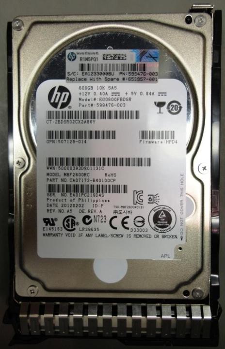 Immagine prodotto HPE 652583-B21 Disco rigido (0.60 TB, 2.5")