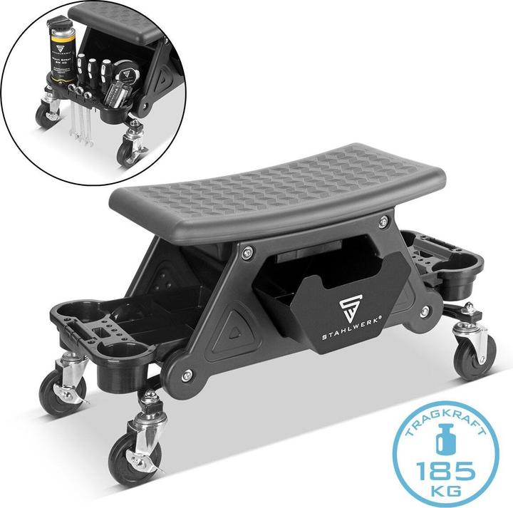 Image du produit Stahlwerk Tabouret d'atelier WRS-185 avec capacité de charge de 185 kg Siège d'atelier Tabouret roulant (1 x)