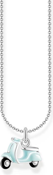 Thomas Sabo Kette mit mintfarbenem Motorroller-Anhänger Silber (925er Silber, Emaille, 38 - 45 cm)