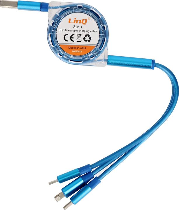 Produktbild LinQ IP-7893 3-in-1 Kabel (1 m, USB 3.1)