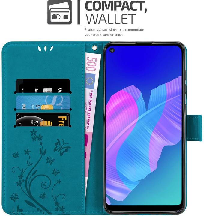 Actual product image Cadorabo Flower Book Cover (Huawei P40 Lite E)