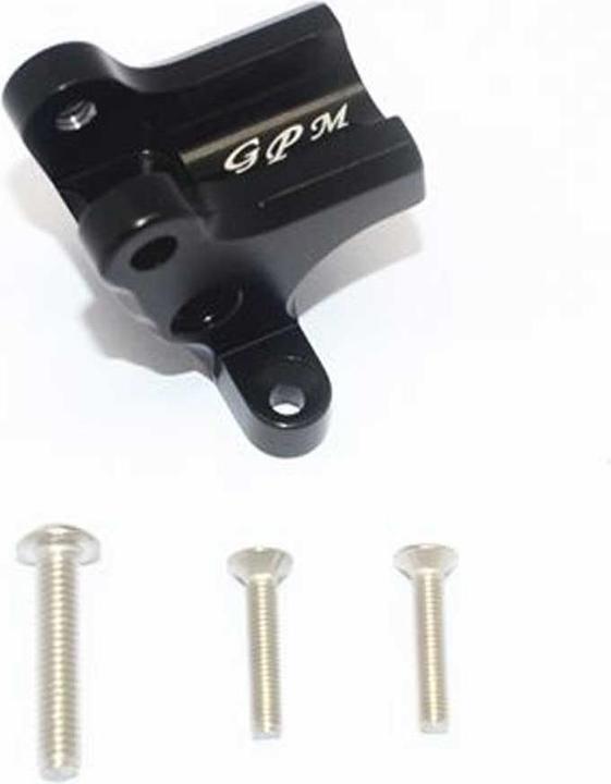 Actual product image GPM aluminium mounting for rear upper chassis brace black arrma kraton, tali, typh, outca,notor,l