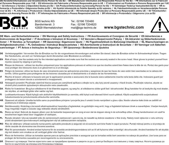Produktbild BGS Kraft-Steckschlüssel-Einsatz-Satz Antrieb Innenvierkant 20 mm (3/4") SW 19 - 55 mm 17-tlg. (20 mm)