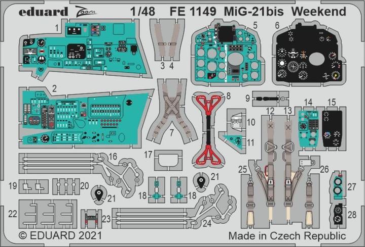 Actual product image Eduard MiG-21bis Weekend 1/48 for