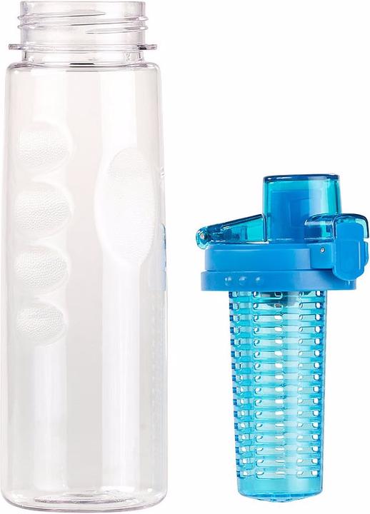 Produktbild Rosenstein & Söhne Tritan-Trinkflasche mit Fruchtbehälter, BPA-frei, 800 ml, blau (0.80 l)