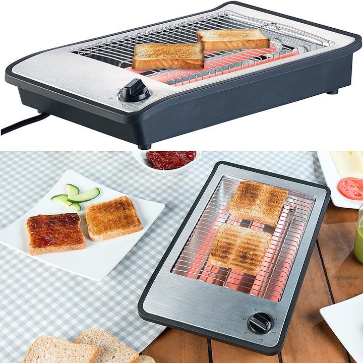 Produktbild Rosenstein & Söhne Flachtoaster für bis zu 4 Brötchen