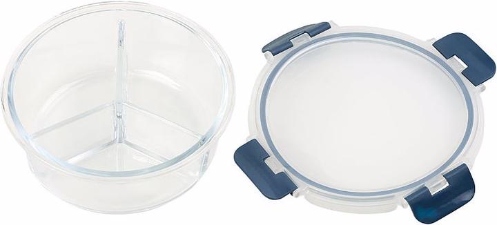 Produktbild Rosenstein & Söhne Glas-Frischhaltedose mit 3 Kammern & Klick-Deckel (0.80 l)