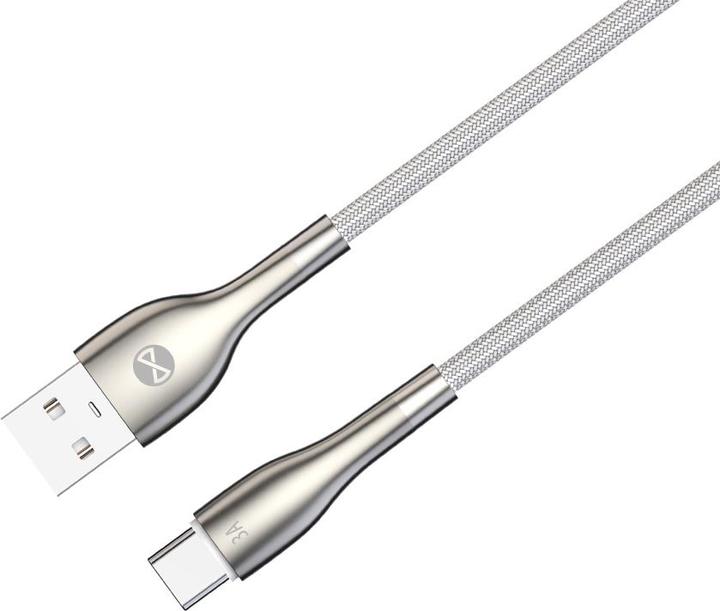 Actual product image Forever Sleek cable USB - USB-C 1,0 m 3A white (USB 3.2 Gen 1)