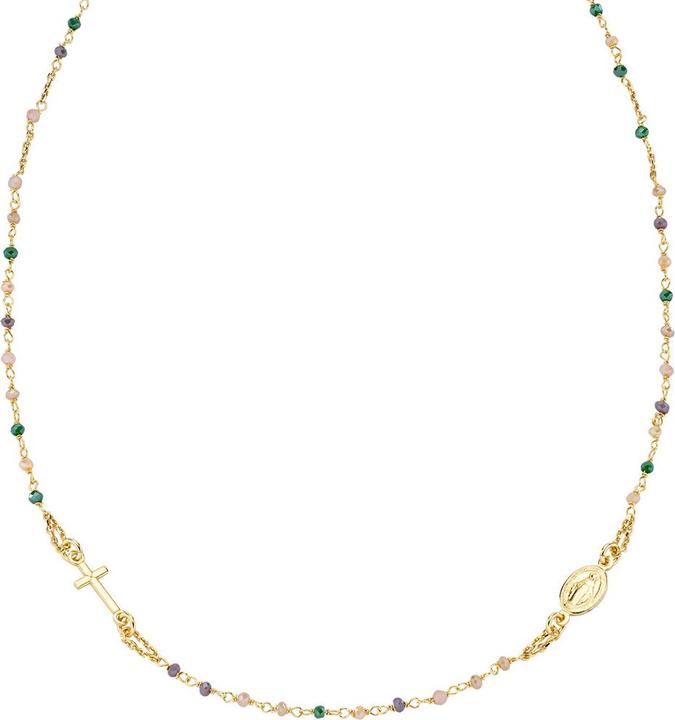 Immagine prodotto Amen Collana rotonda di cristallo con rosario (Argento 925, 48 cm)