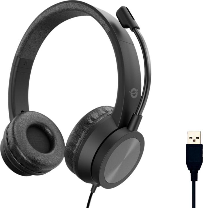 Produktbild Conceptronic Headset Geräuschunterdrückung,USB,2.0m schwarz (Kabelgebunden, USB-A)
