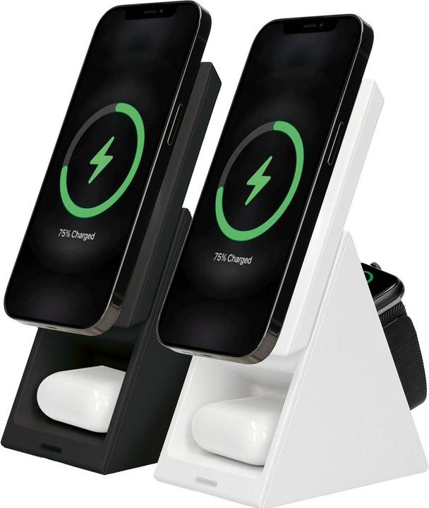 Produktbild Mobiparts Wireless 3 in 1 Charger 15W Triangle Black (15 W)