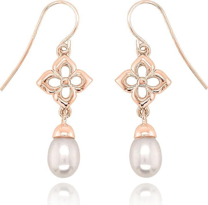 Leyda Ohrhänger Perlen (vergoldet 750 / 18 K Gold, Perle, Silber 925)