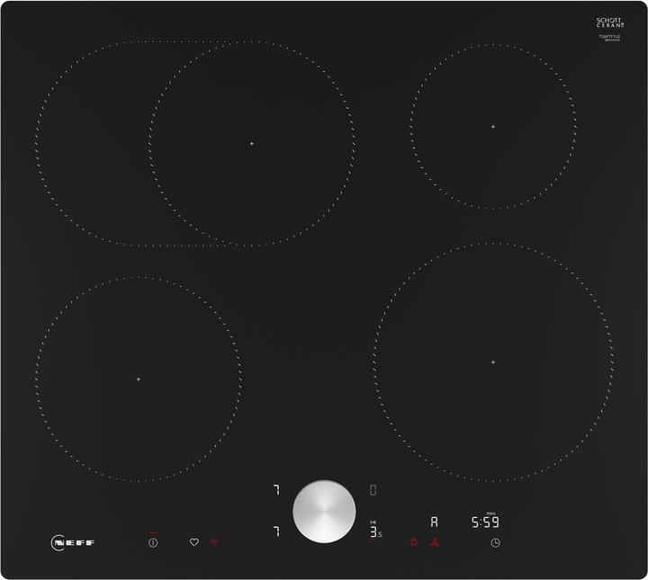 Image du produit Neff N 90, Table de cuisson à induction, 60 cm, noir, à encastrer (intégré), T56PTF1L0