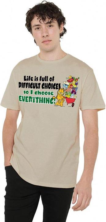 Immagine prodotto Garfield Difficult Choices Maglietta Uomo (XL)