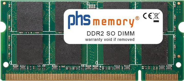 Produktbild PHS-memory 2GB RAM Speicher DDR2 SO DIMM 800MHz PC2-6400S 200 Pin DIMM 1,8 Volt