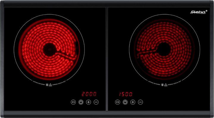 Actual product image Steba HK 250 double ceramic hob 3500W 18.5cm Touch Control from 01/25