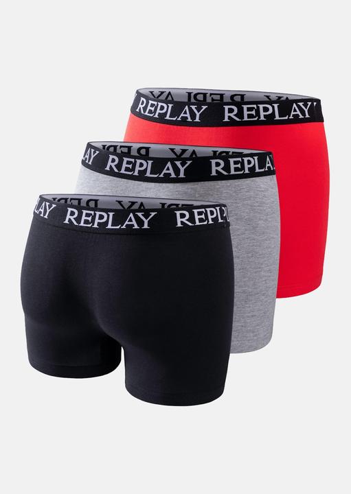 Produktbild Replay Trunk BOXER Style 01/C Basic Cuff Logo im 3er Pack (L, 3er Pack)