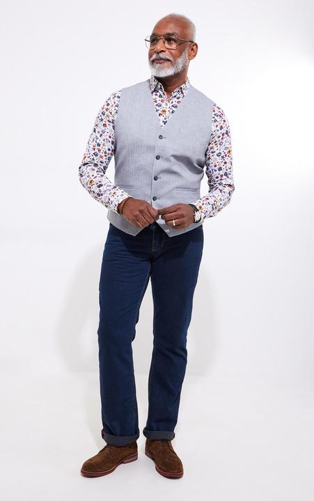 Actual product image Joe Browns Herringbone Linen Blend Waistcoat (Frequency band 38 (2600 MHz))
