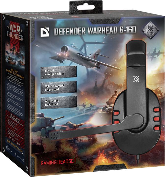 Actual product image Defender Warhead G-160 Raudona (64113) (Cable)