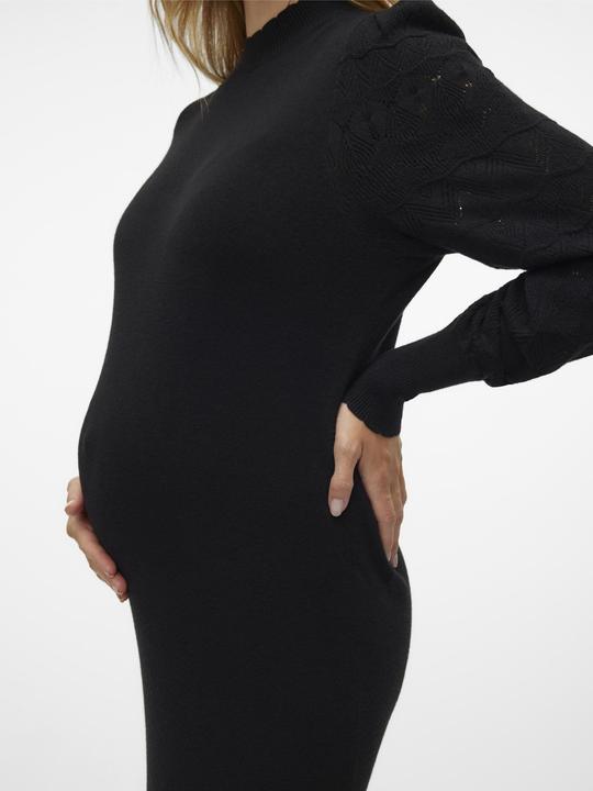 Immagine prodotto Vero Moda Maternity Vestibilità aderente Scollo alto con maniche a palloncino Abito midi Abito in maglia (M)