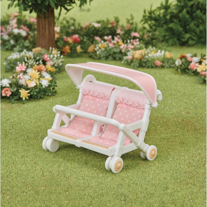 Actual product image Sylvanian Families Twin pushchairs