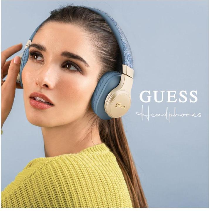 Productafbeelding Guess Wireless Leather Headphone with Metal Logo (Geen ruisonderdrukking, 32 h, Draadloze)