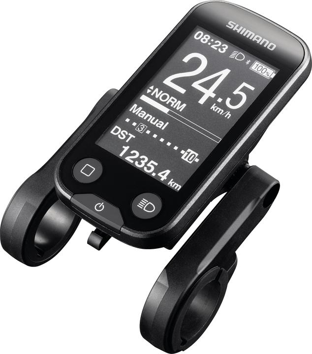 Produktbild Shimano STEPS Display SC-E6100 mit Schalter und Halter offen (Display)