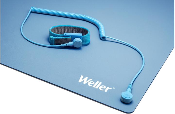 Produktbild Weller Erem Antistatisches ESD Premium Tisch-Lötmatten-Set mit Armband und Spiralkabel (Ablage)