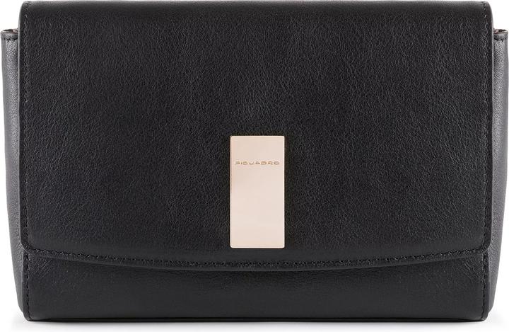 Actual product image Piquadro Dafne, Leather Handbag, Sistem RFID, Black, 19 cm