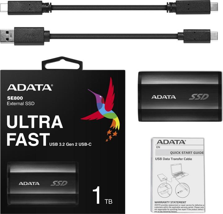 Image du produit Adata SE800 1000 Go Noir (1000 Go)