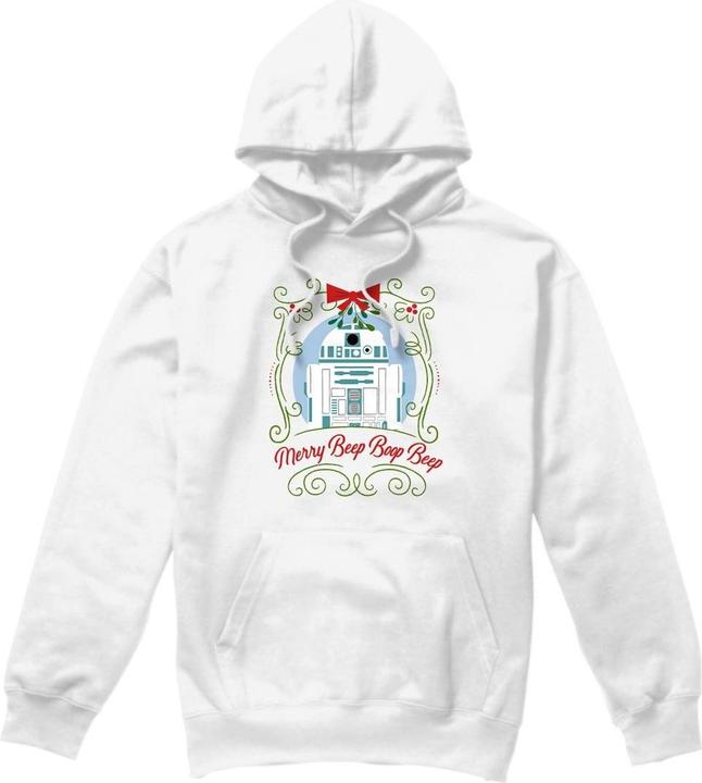 Produktbild Star Wars Merry Beep Boop Beep Kapuzenpullover weihnachtliches Design (S)