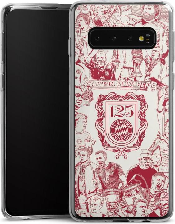Produktbild DeinDesign Slim Case für Samsung Galaxy S10 Silikon Hülle Ultra Dünn Handyhülle FCB 125 Jahre FC Bayern (Samsung Galaxy S10)