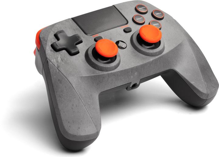 Actual product image Snakebyte Pad 4 S Wireless PS4 Controller - gray orange (PC, PS4)