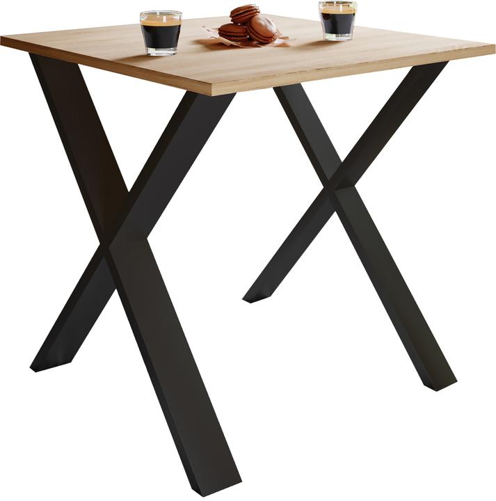 VCM Table de salle à manger premium Table de salle à manger en bois "Xona X