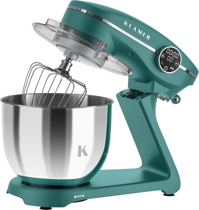 Produktbild KLAMER Küchenmaschine, Knetmaschine mit 6 Liter Edelstahl Schüssel (1800 W)