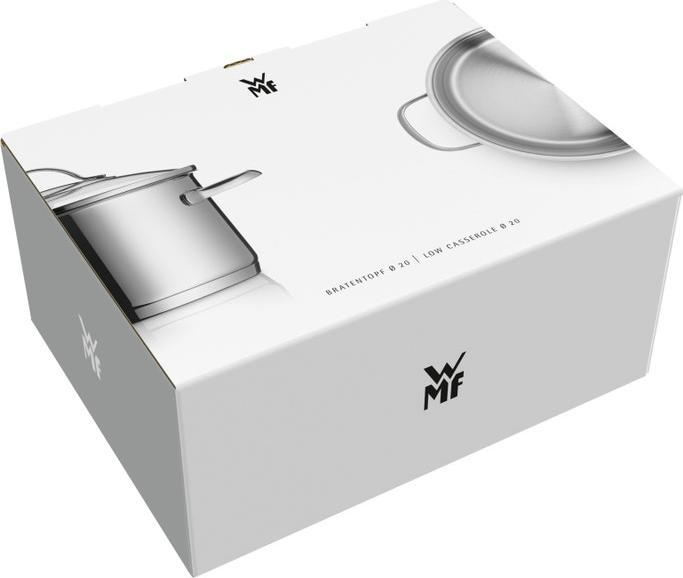 Produktbild WMF Kochtopf Bratentopf Induktion 20cm Glasdeckel 3,0l Diadem Plus Edelstahl (20 cm, Bräter + Schmortopf, Edelstahl)