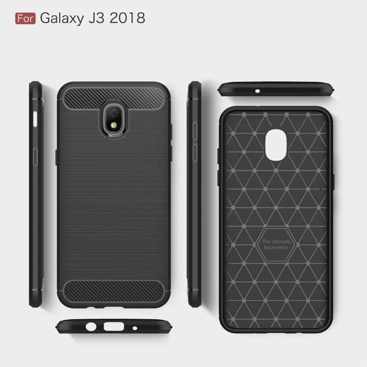 Produktbild König Design Handyhülle für Samsung Galaxy J3 (2018) Schutzcase Backcover Bumper Etui Schwarz (Samsung Galaxy J3 (2018))