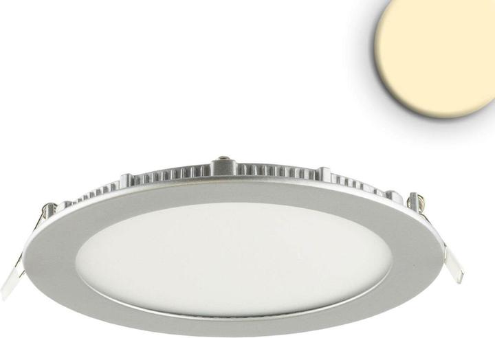 Produktbild Isoled LED Downlight, 12W, rund, ultraflach, silber, warmweiss, dimmbar