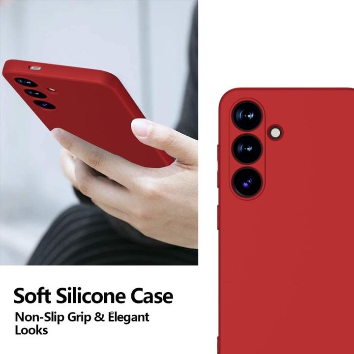 Produktbild X-Level Samsung Galaxy S25 - Thin Backcase, Silikon Hülle in Rot (Samsung Galaxy S25)