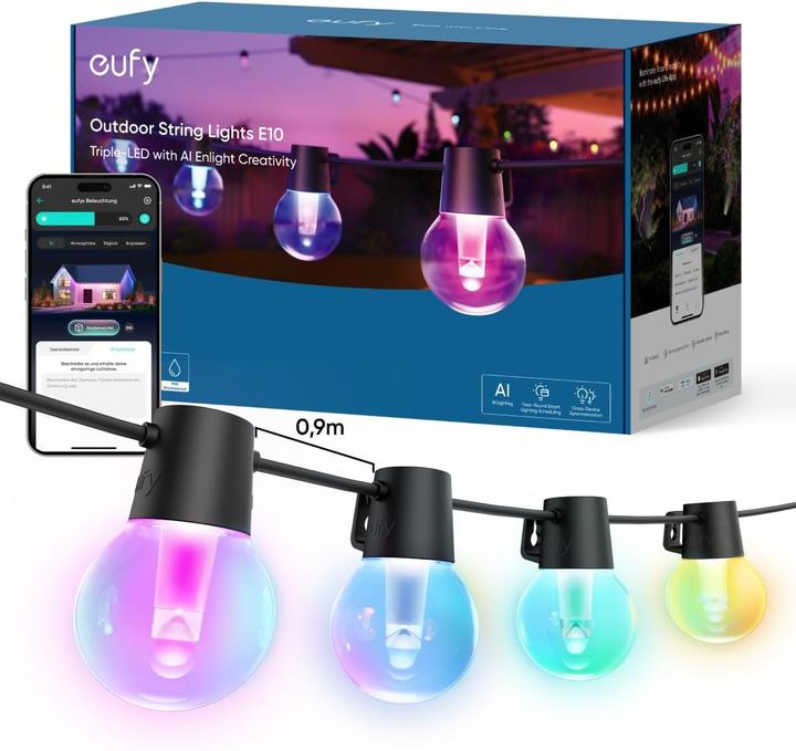 Image du produit eufy Lumière de corde extérieure E10 (29 m)